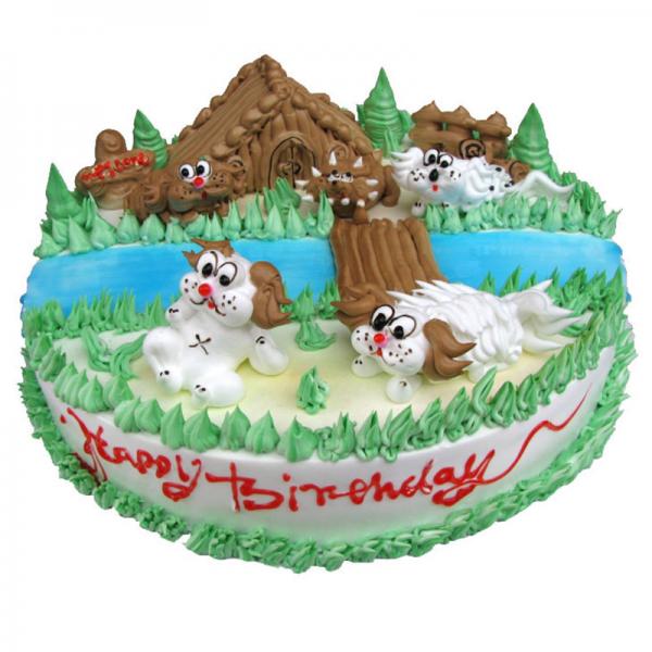 可爱狗狗---生肖狗蛋糕 卡通鲜奶蛋糕